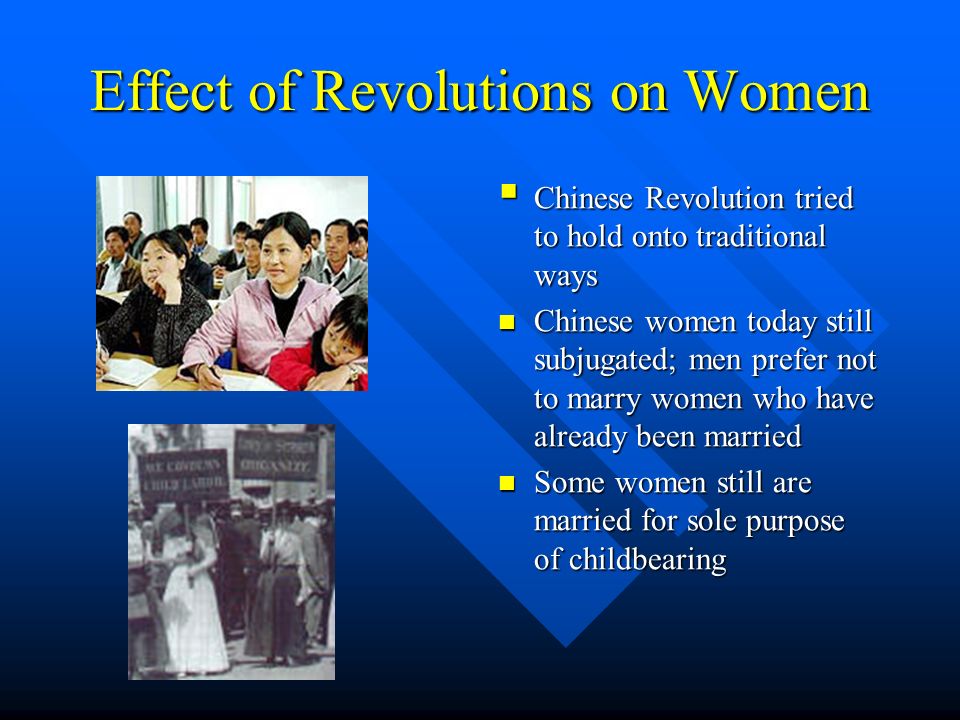 Impact of revolution on women and